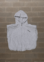 WLRY GREY PADDED SLEEVELESS HOODIE