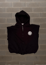 WLRY BLACK PADDED SLEEVELESS HOODIE