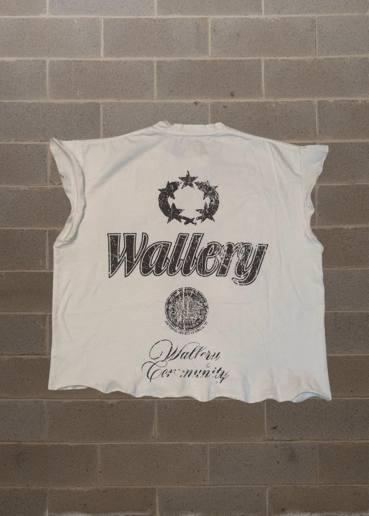 WALLERY COMMUNITY DISTRESSED TANK TOP