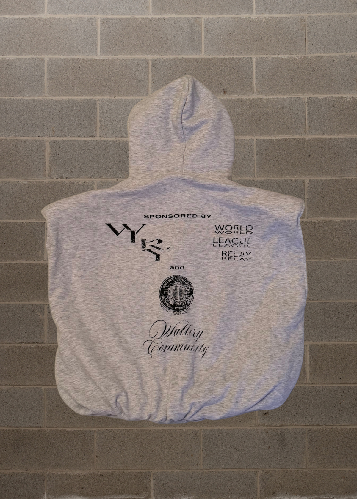 WLRY GREY PADDED SLEEVELESS HOODIE