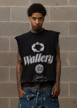 WALLERY STAR DISTRESSED TANK TOP