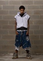WLRY GREY PADDED SLEEVELESS HOODIE