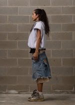 WLRY GREY PADDED SLEEVELESS HOODIE